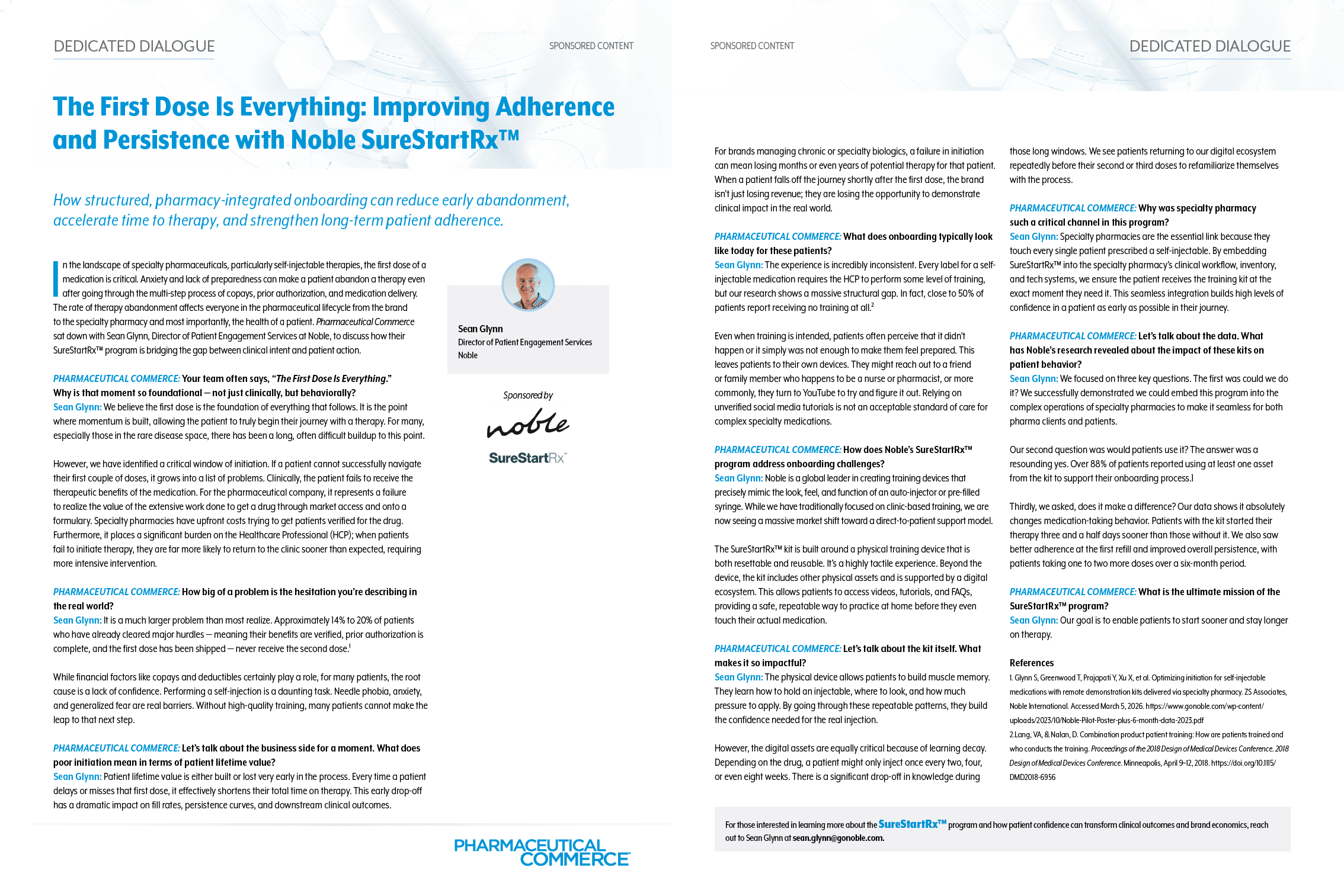 A magazine article discusses advancing circular economy in the pharmaceutical cold chain. AI generated content