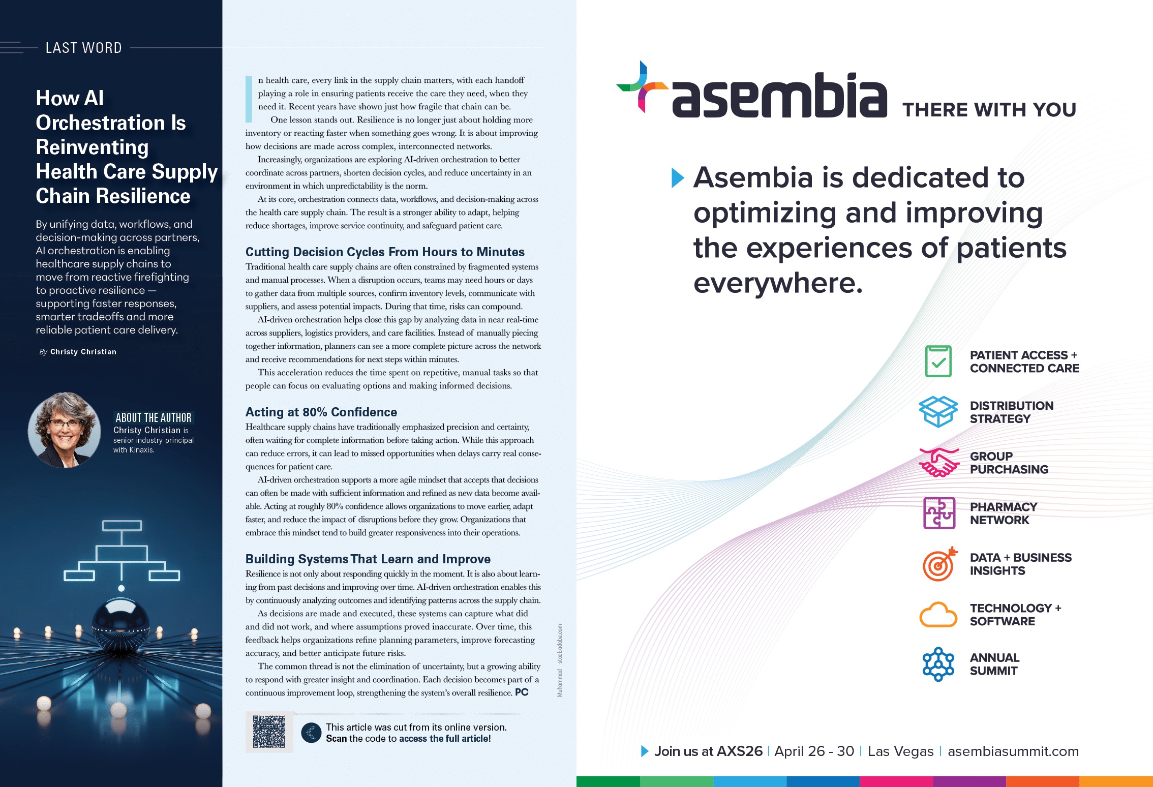 A magazine article discusses designing patient hubs for cell and gene therapies. AI generated content