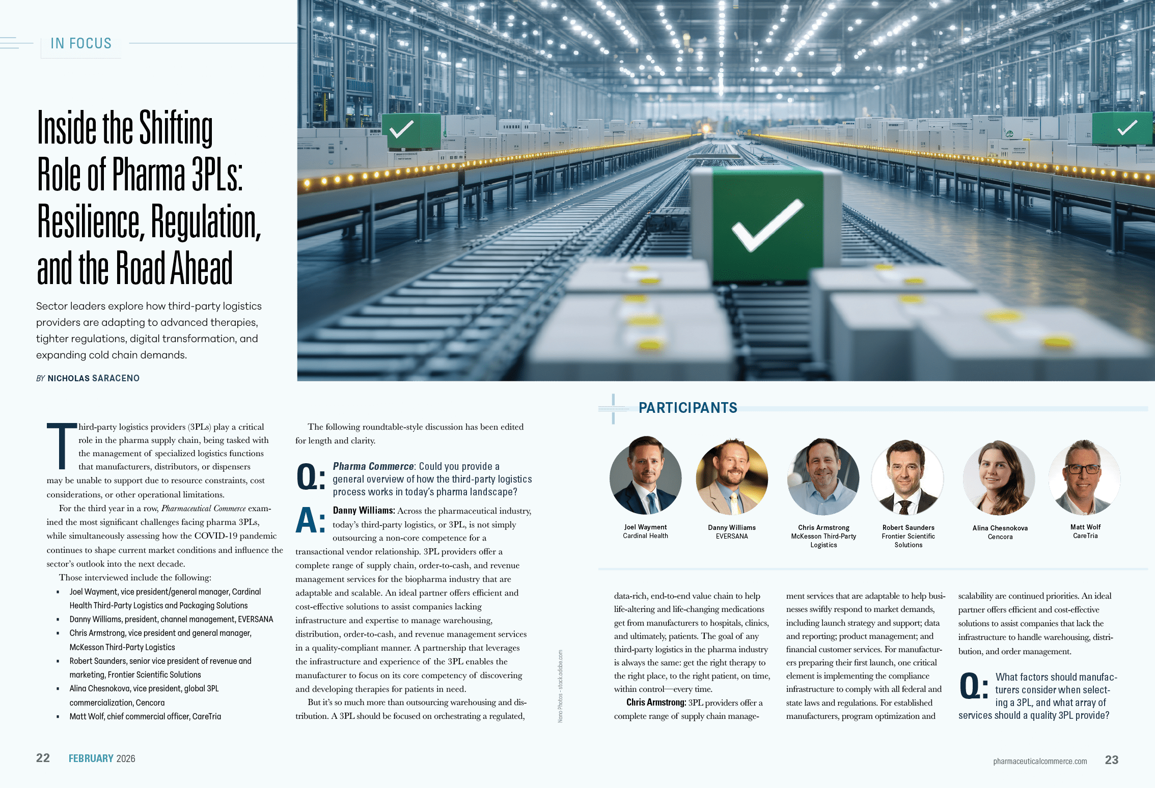 A magazine article about the pharmaceutical industry features a green box with a checkmark on it. AI generated content