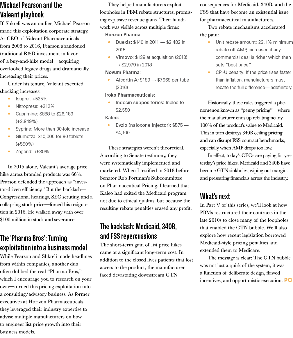 Michael Pearson and the Valeant playbook If Shkreli was an outlier, Michael Pearson made this exploitation corporate ...