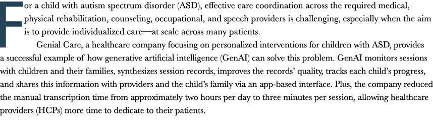 For a child with autism spectrum disorder (ASD), effective care coordination across the required medical, physical re...