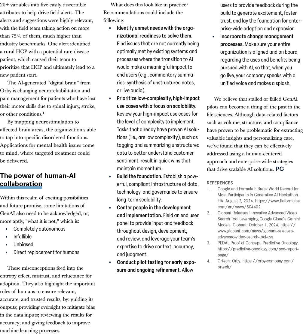 20+ variables into five easily discernible attributes to help drive field alerts. The alerts and suggestions were hig...