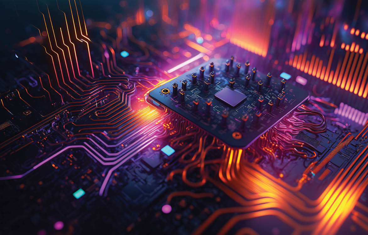 Circuit cyberspace design created with Generative Ai technology