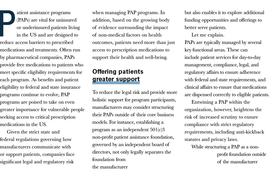 Patient assistance programs (PAPs) are vital for uninsured or underinsured patients living in the US and are designed...