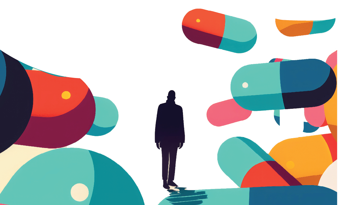 a minimalistic illustration of Pharma giants wield immense power in the style of in the style of Roland Topor, dynamic colors in the style of Henri Matisse, minimalism, simplicity, business --ar 16:9 Job ID: b1450ca8-fe4c-480d-8d26-cd4b7722cbaf