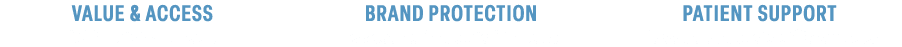 VALUe & ACCESS MFN pricing threat BRAND PROTECTION Assessing ‘material’ impact PATIENT SUPPORT Hubs as strategic diff...